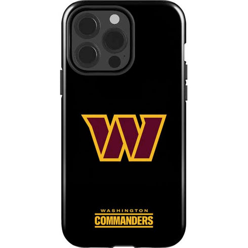 NFL Washington Commanders Black Background iPhone 15 Pro Impact Case